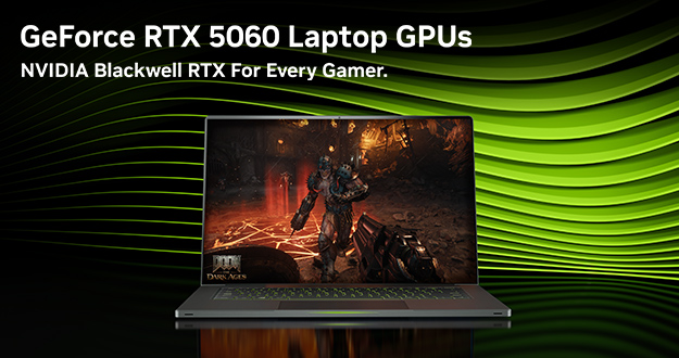 GeForce RTX 5060 笔记本电脑即日起售，建议零售价人民币 7,999 元起